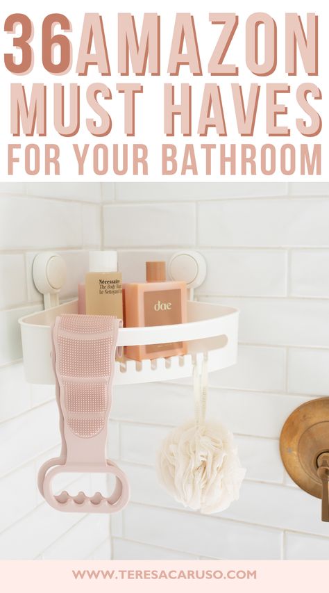 Cleaning Goals, Bathroom Amazon, Skincare Board, Amazon Organization, Gradient Aesthetic, Amazon Bathroom, Teresa Caruso, Bathroom Shower Organization, Apartment Things