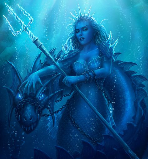 ArtStation - Ice Mermaid , Yasushi Matsuoka Mermaid Queen Art, Ice Mermaid, Sea Queen, Goddess Of The Sea, Sea Siren, Realistic Tattoo Sleeve, Mermaid Artwork, Under The Water, Humanoid Creatures