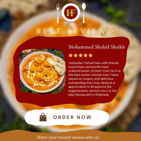 Thank you so much Mohammed Shahid Shaikh for your valuable feedback. Restaurant Social Media Post Design, Advertising Design Food, Review Design Social Media, Customer Review Post, Fountain Hotel, Feedback Design, Chicken Restaurant, Review Post, Digital Advertising Design