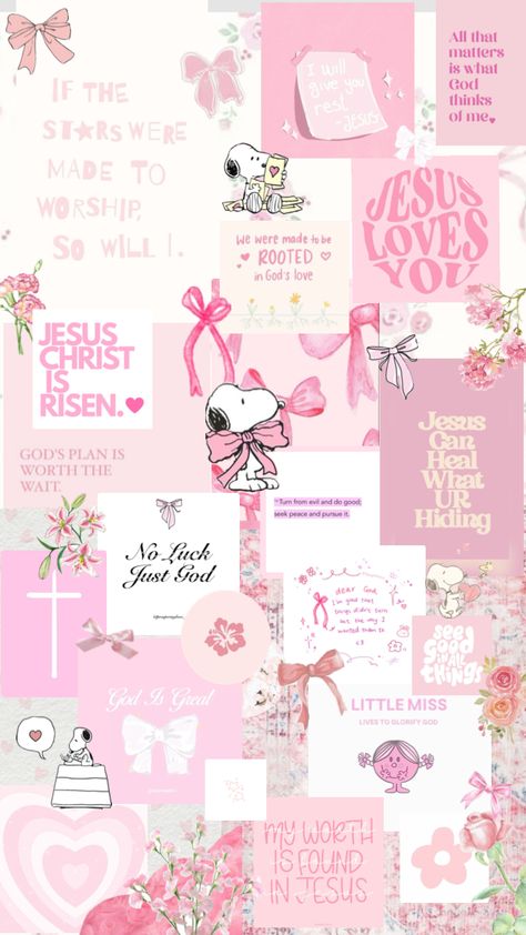 #christianwallpaper #jesuslovesyou #coquette #bows #pink #glorytogod Pink Girly Wallpaper Aesthetic, Coqette Wallpapers, Pink Bow Wallpaper Iphone, Pink Wallpaper With Hearts, Christian Lock Screen Wallpaper, Jesse Wallpaper, Cute Girly Backgrounds, Girly Christian Wallpaper, God Backgrounds