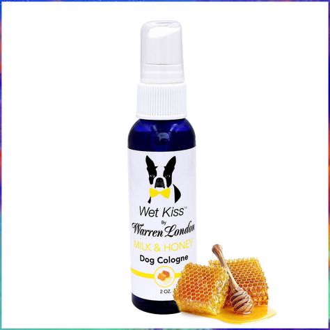 Warren London - Wet Kiss Dog Cologne, Long Lasting Dog Spray, Dog Deodorant to Remove Odor from Stinky Dogs, Milk & Honey, 2 Dog Deodorant, Dog Smelling, Dog Cologne, Dog Perfume, Stinky Dog, Smelly Dog, Dog Spray, Stuff For Dogs, Pet Odor Eliminator