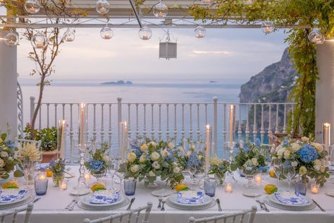 Almafi Coast Tablescape, Amalfi Coast Table Setting, Almafi Coast Italy Aesthetic Party, Amalfi Coast Wedding Venues, Amalfi Coast Wedding Florals, Destination Wedding Decor, Amalfi Coast Wedding, Positano Italy, Wedding After Party