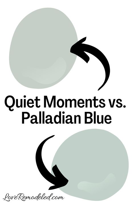 Benjamin Moore Quiet Moments vs. Palladian Blue Palladian Blue Bedrooms, Palladian Blue Bathroom, Paladian Blue, Benjamin Moore Ocean Air, Popular Blue Paint Colors, Benjamin Moore Paint Colors Blue, Benjamin Moore Palladian Blue, Soft Blue Paint Colors, Soft Blue Paint