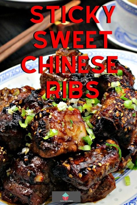 Chinese Boneless Pork Ribs Recipe, Chinese Sticky Ribs, Chinese Spare Ribs Recipe Ovens, Korean Sticky Ribs, Chinese Boneless Spare Ribs Recipe, Chinese Ribs Recipe, Chinese Boneless Spare Ribs, Sticky Asian Ribs, Asian Ribs Recipe