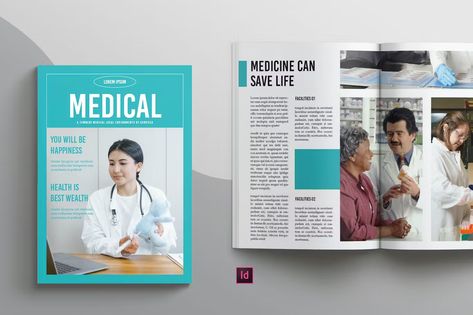 Medical Magazine Get it now!! #magazine #magazinetemplate #magazinelayout #template #premiumdesign #designgraphic #layout #promotion #minimalistdesign #printtemplate #magazinetemplates #designtemplate #indesign #creativedesign #indesignmagazine #envato #envatoelements #envatomarket #creativemarket #graphicriver #freepik #behance #shutterstock Medical Magazine, Clinic Nurse, Doctor Clinic, Health Care Hospital, Annual Report Template, Care Hospital, Medical Health, Magazine Cover Design, Page Number