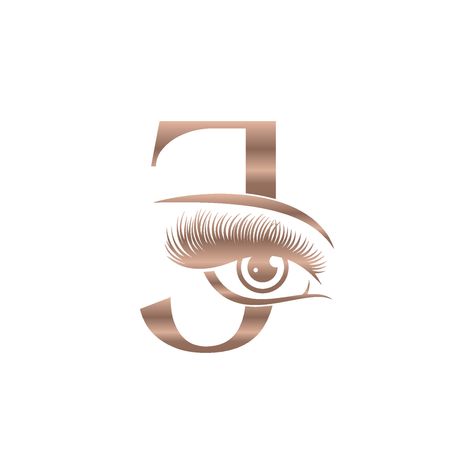 Eye Lash Logo Ideas, Letter J Logo, Eye Lash Art, Sj Logo, Japanese Tattoo Words, Beauty Shop Decor, Beauty Logo Makeup, Lash Logo, Esthetician Marketing