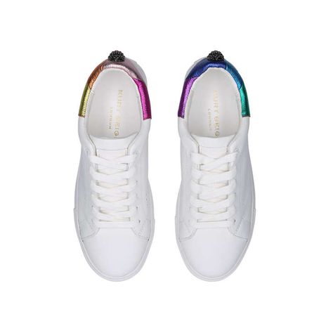 LANEY EAGLE White Rainbow Eagle Embellished Chunky Sneakers by KURT GEIGER LONDON | Kurt Geiger Tenis Kurt Geiger, Rainbow Kurt Geiger Bag, Kurt Geiger Chelsea Boots, Kurt Gieger Purse, Kurt Gieger Sandles, Winter Formal Dresses, Chunky Trainers, White Rainbow, Chunky Sneakers