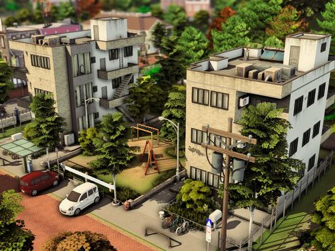 Sims 4 Newcrest Community Lots, Sims 4 Gallery Lots No Cc, Sims 4 Apartment Exterior, The Sims 4 Community Lot, Sims 4 Realistic Apartment, Ts4 Community Lots, Sims 4 Neighborhood Lot, Sims 4 Community Lots No Cc, Sims 4 Playground