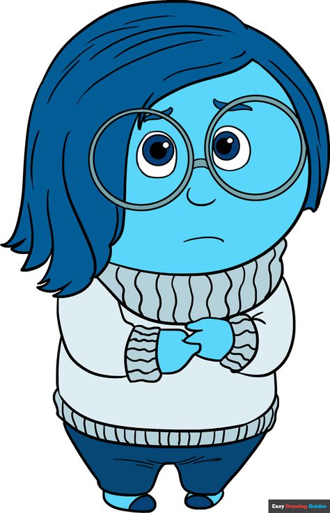 Learn to draw Sadness from Inside Out. This step-by-step tutorial makes it easy. Kids and beginners alike can now draw a great looking Sadness from Inside Out Inside Out Characters, Cartoon Drawings Of People, Cartoon Drawings Disney, Lion Drawing, Easy Drawing Tutorial, Drawing Tutorial Easy, Coloring Pages Printable, Drawing Images, Easy Drawing