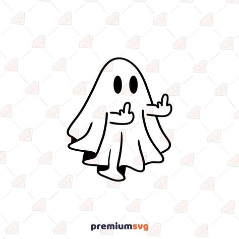 Easy Ghost Tattoo, Ghost Flipping Off Tattoo, Funny Halloween Tattoos, Silly Ghost Tattoo, Ghost Drawings Cute, Ghost Finger Tattoo, Cute Halloween Tattoos Ideas, Cut Here Tattoos, This Is Halloween