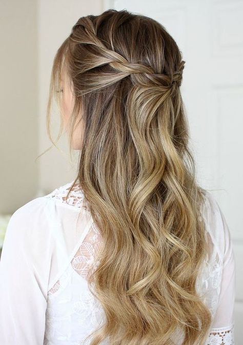 Rope Braided Hairstyle, Bridemaids Hairstyles, Wedding Hair Half, Formal Hair, Half Up Half Down Hairstyles, Rope Braid, Haircut Styles, Wedding Hair Down, Bridal Hairstyles