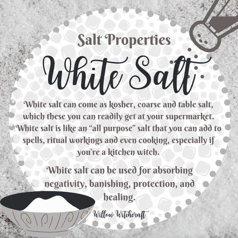 Witchcraft Salt Types, Types Of Salt Witchcraft, Green Salt Witchcraft, Salt In Witchcraft, Black Salt Witchcraft, Salt Magick, Salt Witchcraft, Witch Salt, Witchcraft Knowledge