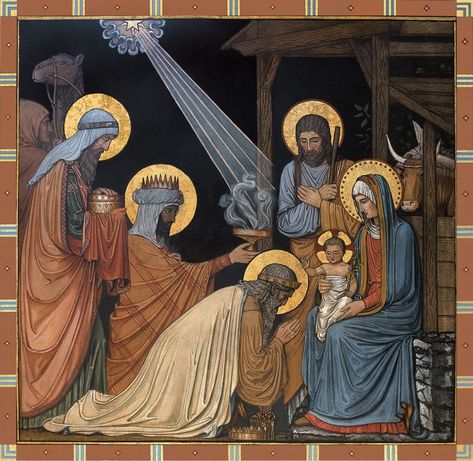 Epiphany Of The Lord, Happy Three Kings Day, Feast Ideas, Happy Christmas Card, Roi Mage, Come Let Us Adore Him, We Three Kings, The Birth Of Christ, The Nativity