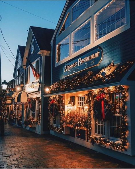 Kennebunkport, Maine Screen Porch Kits, Winter Light Festival, Screened In Porch Diy, Kennebunk Maine, Maine Winter, Porch Kits, Kennebunkport Maine, Cozy Restaurant, Porch House Plans