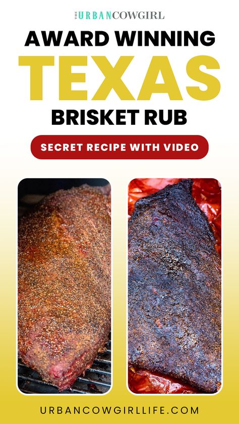 Texas Brisket Rub Recipes, Smoked Brisket Rub, Brisket Dry Rub, Brisket Rub Recipe, Texas Recipes, Texas Brisket, Brisket Rub, Homemade Rubs, Grilled Foods