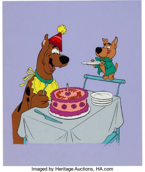 "Happy Birthday Scooby-Doo" Publicity Cel with Photo and Press | Lot #63344 | Heritage Auctions Happy Birthday Scooby Doo, Mystery Incorporated, Scooby Doo Mystery Incorporated, Scrappy Doo, Random Wallpaper, Mystery Machine, Door Decs, Scooby Doo Mystery, Happy Birthday Messages