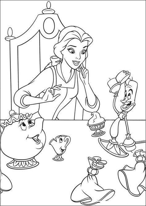 Beauty and The Beast Coloring Page Images Beauty And The Beast Coloring, Disney Colouring Pages, Belle Coloring Pages, Coloring Pictures For Kids, Disney Princess Colors, The Beauty And The Beast, Disney Princess Coloring Pages, Disney Princess Belle, Princess Coloring Pages