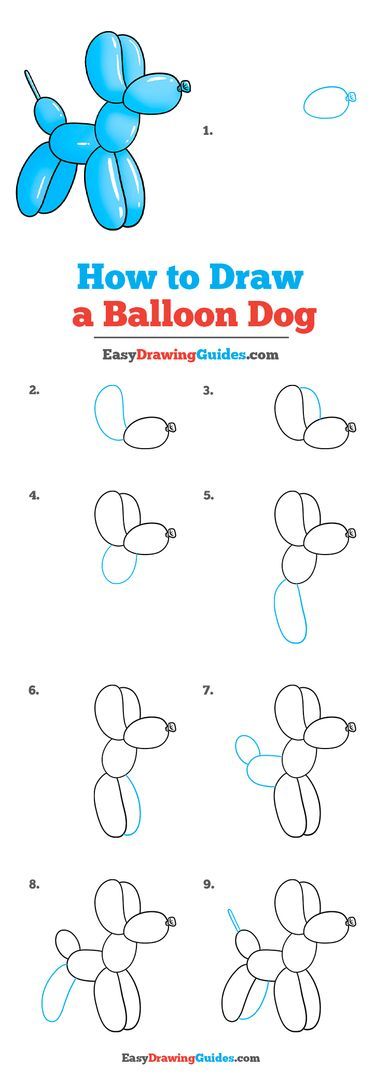 Ballon Animals Drawing, How To Draw A Balloon Animal, Balloon Dog Wallpaper Iphone, How To Draw Balloon Animals, Balloon Dog Art Lesson, Dog Ballon Draw, Balloon Dog Painting Easy, Balloon Dog Drawing Tutorial, How To Make A Balloon Dog