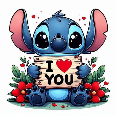 Stitch I Love You, Angel Lilo And Stitch, Lilo I Stitch, Lilo And Stitch Characters, Cartoon Stitch, Lilo And Stitch Drawings, Stitch Character, Whatsapp Wallpaper Cute, Lilo Y Stitch