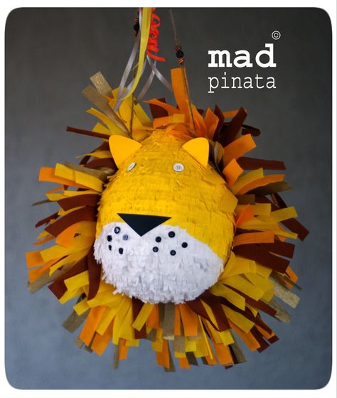 Paper lion pinata. #lionpinata #safariparty #lionking #lionkingparty #jungleparty #lionkingbirthday #lionparty #animalbirthday #lionkingpinata #lion #animalpartyideas #madpinata #Beautifulpinata Lion Pinata, Lion Birthday Party, Pinata Diy, Lion Party, Lion King Party, Birthday Pinata, Lion Birthday, Lion King Birthday, Piñata Ideas