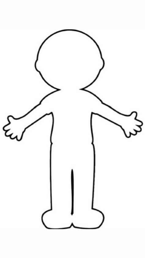 Parts Of The Body For Kids Worksheet, Human Body Crafts, Daycare Lesson Plans, Human Body Shape, Body Preschool, Easy Preschool Crafts, International Children's Day, Body Parts Preschool, Body Outline