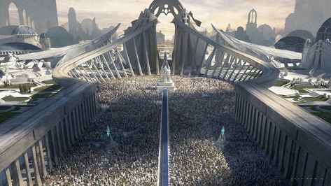 ArtStation - The Grand Plaza of Demacia, Joon Ahn بيوت ملكية, Grand Plaza, Concept Art World, Fantasy City, Fantasy Castle, Fantasy Places, Futuristic City, Future City, Fantasy Art Landscapes