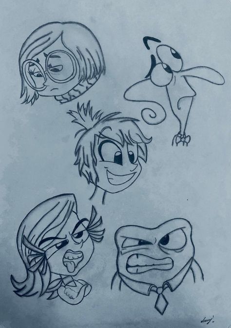 Inside Out 2 Sketch, Drawing Ideas Inside Out, Inside Out 2 Drawing Easy, Joy Inside Out Drawing, Inside Out Sketch, Inside Out Drawing Sketches, Inside Out Drawing Easy, Easy Cartoon Drawings Disney, Inside Out 2 Drawing