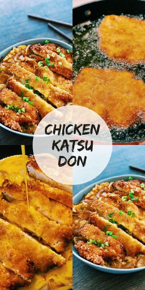 Japanese Chicken Cutlet, Japanese Chicken Cutlet Recipes, Chicken Katsu Recipe Japanese Style, Chicken Katsu Don, Katsudon Recipe Chicken, Chicken Katsudon Bowl, Chicken Katsu Don Recipe, Katsudon Sauce Recipe, Katsudon Sauce