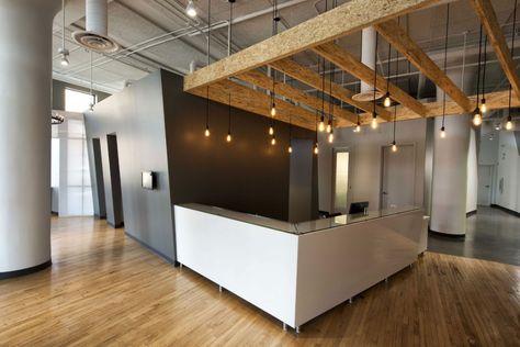 Uptown Orthodontics - JoeArchitect Orthodontic Office Design, Reception Designs, Hospital Ideas, Chiropractic Office Design, Float Spa, Orthodontic Office, Optometry Office, Dentist Clinic, Office Waiting Rooms