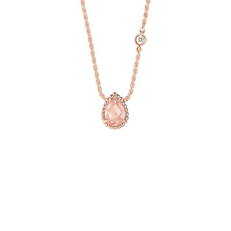 Boucheron Necklace, Necklaces Luxury, Pink Pendant, Quartz Pink, Elegant Pendant, Diamond Gold, Elegant Necklaces, Diamond Design, Bag Dress