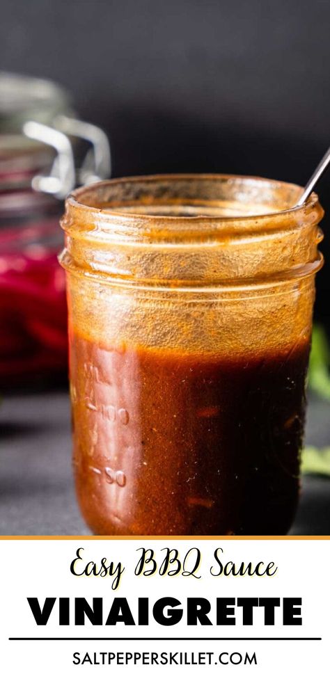 This BBQ sauce vinaigrette is an easy vinaigrette recipe to add to your healthy BBQ & grilling recipes. It's the perfect BBQ vinaigrette dressing for pulled pork, smoked lamb shoulder, dressing for salads, or over grilled veggies. It's so delicous you won't need any other sauce! Get the recipe for this homemade BBQ vinaigrette here! Carolina Style Bbq Sauce, Vinegar Based Bbq Sauce, Vinegar Bbq Sauce, Smoked Dishes, Make Bbq Sauce, Carolina Bbq, Carolina Bbq Sauce, Homemade Bbq Sauce Recipe, Billy Parisi