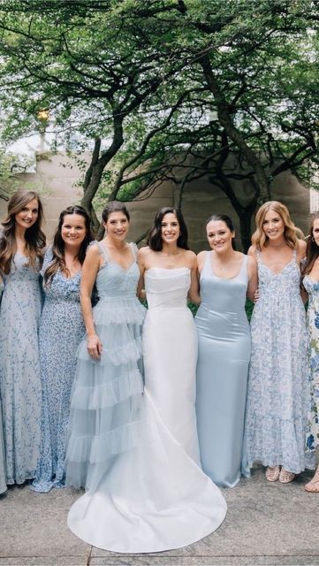 Trending Bridesmaid Dresses, Light Blue Wedding, Something Blue Wedding, Blue Themed Wedding, Blue Theme, Future Wedding Plans, Blue Bridal, Blue Bridesmaid Dresses, Blue Bridesmaids