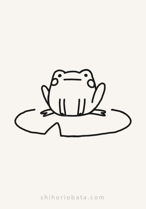 20 Easy Frog Drawing Ideas Easy Frog Drawing, Frog Drawing Ideas, Lily Pad Drawing, Frog Sketch, Simple Cat Drawing, Dibujo Simple, Zestaw Ikon, Drawing Ideas Easy, Frog Tattoos