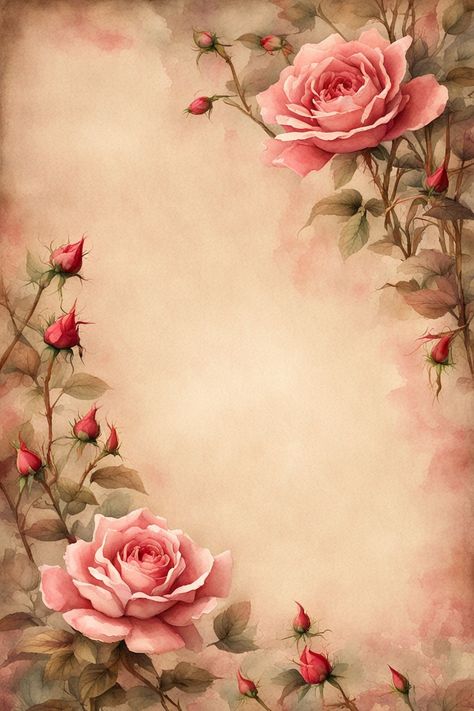 Beautiful dark fantasy by Brianna - Playground Old Rose Wallpaper, Old Rose Background, Rose Border Design, Vintage Roses Wallpaper, Vintage Border Design, Watercolor Gradient, Scrapbook Background Paper, Decoupage Paper Printable, School Scrapbook Layouts