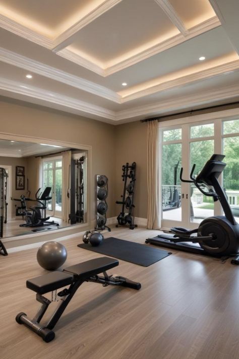 home gym ideas home gym inspiration home gym design home gym setup home gym equipment home gym workout home gym workout routine Luxury Home Gym Keywords:  luxury home gym design luxury home gym ideas luxury home gym setup luxury home gym equipment luxury home gym workout high-end home gym opulent home gym lavish home gym spacious home gym modern home gym minimalist home gym Additional Keywords for this image:  home gym with large mirror home gym with natural light home gym with wooden floors Home Gym Stair Master, Indoor Gym Aesthetic, Dream Workout Room, Home Gym Asthetics, Luxury Fitness Room, Gym Inside House, Gym Room At Home Luxury, Big Home Gym, Dream Home Gym Luxury Fitness Rooms