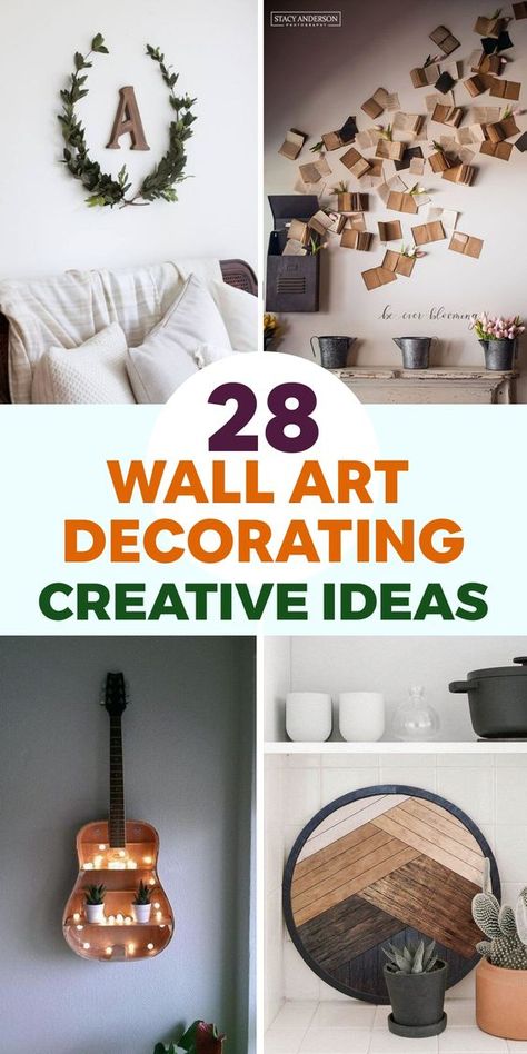 Transform your living space with these innovative wall art decor ideas that will turn your walls into eye-catching centerpieces of your home. Explore unique methods to display your individuality and taste through a thoughtfully selected array of artwork and decorative pieces that bring vitality to your room. Discover fresh ways to decorate and revitalize your walls with style and flair. Diy Wall Basket, Unique Wall Decor Ideas, Wall Art Decor Ideas, Art Decor Ideas, Wall Groupings, Easy Diy Room Decor, Simple Wall Decor, Creative Wall Art, Kitchen Wall Colors