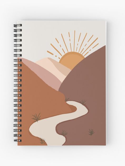 "boho mountain design" Spiral Notebook by Artiika | Redbubble History Notebook Cover, History Notebook, Boho Mountain, Design Journal, Mountain Design, Mountain Designs, Boho Design, Notebook Design, Boho Designs