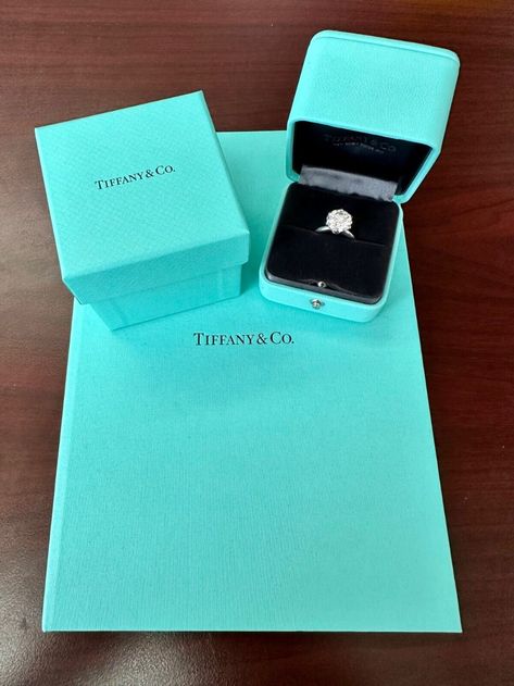 Tiffany & Co 4.77ct Round Solitaire Platinum Engageme… - Gem Classic Tiffany Engagement Ring, Rings Tiffany And Co, Tiffany And Co Ring, Tiffany Engagement, Tiffany Engagement Ring, Tiffany And Co Bracelet, Signature Rings, Platinum Engagement Ring, Vintage Tiffany