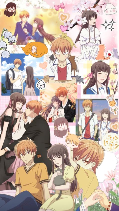 Kinda hate this one but I love Tohru and Kyo🤭🤭🤭 #fruitsbasket #tohruhonda #tohru #kyo #kyosohma #anime #cute #pastel #pink Kyo Yuki Tohru, Fruits Basket Fan Art Kyo X Tohru, Fruit Basket Tohru And Kyo, Fruits Basket Tohru And Kyo, Tohru And Kyo Wallpaper, Fruit Basket Kyo X Tohru, Kyo Tohru, Kyo And Tohru Wallpapers, Tohru And Kyo