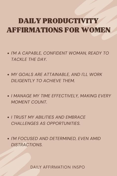 Empowering Affirmations, Work Productivity, Personal Celebration, Affirmations For Women, Daily Positive Affirmations, Journal Writing Prompts, Daily Gratitude, Confident Woman, Stay Focused