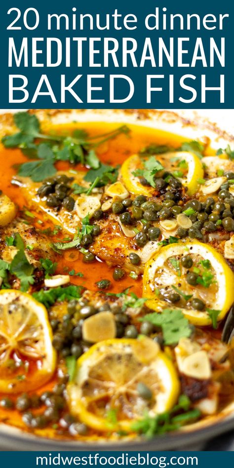 Healthy Mediterranean Dinner, Mediterranean Baked Cod, Mediterranean Baked Fish, Mediterranean Fish, Mediterranean Dinner, Mediterranean Recipes Healthy, Mediterranean Fish Recipe, Cod Fish Recipes, Mediterranean Diet Recipes Dinners