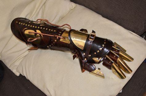 Robotic Arm Steampunk, Steampunk Mechanical Arm, Steampunk Prosthetic Arm, Steampunk Aesthetic Dark, Steampunk Bracer, Steampunk Gauntlet, Armor Gloves, Steampunk Arm, Steampunk Hand