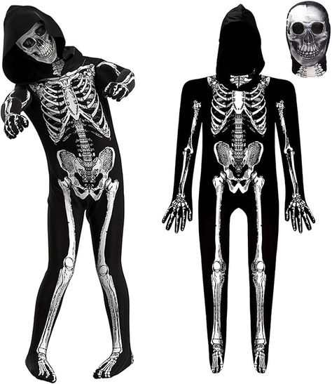 Get spooky with this Unisex Halloween Skeleton Costume! Perfect for boys and girls aged 6-14, this scary Grim Reaper jumpsuit is ideal for fancy dress and cosplay. Don’t miss out on this bone-chilling deal! 🛒🎃
#SkeletonCostume #HalloweenFun #KidsCosplay #SpookyOutfit #GreatDeal Grim Reaper Girl Costume, Cute Skeleton Costume Toddler, Girls Skeleton Costume, Scary Grim Reaper, Skeleton Onsie Costume, Halloween Skeleton Costume, Black Skeleton Zip Up Hoodie, Skeleton Halloween Costume, Costume For Kids