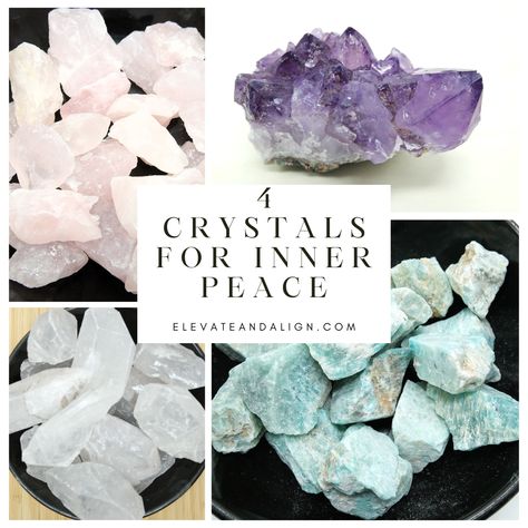 4 Crystals for Inner Peace — Elevate and Align Wellness Happy Yoga, Vibrational Frequency, Yoga Motivation, Types Of Crystals, Spiritual Awareness, Meditation Practices, Aesthetic Beauty, Inner Strength, Healing Properties