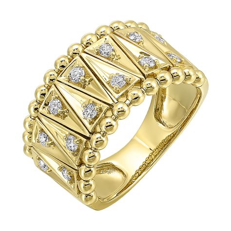 14Kt Yellow Gold Diamond 1/3Ctw RingMetal : 14k Yellow GoldStone Shape :RoundStone Quantity :13Stone Weight :0.32 ctw Ring Side View, Diamond Collection, Gold Ring Designs, Fancy Jewelry, Side View, Metal Rings, Eternity Ring, Ring Designs, Beautiful Rings