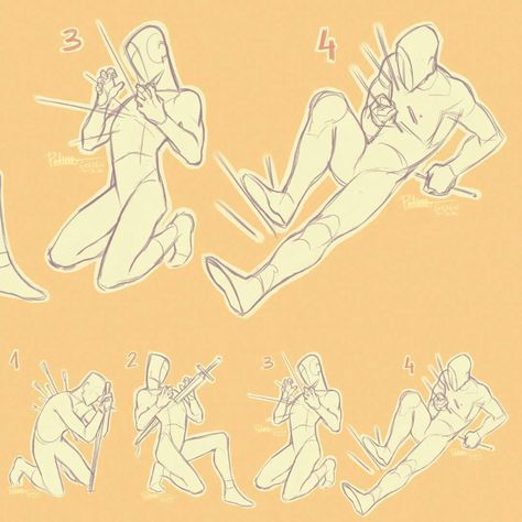 Shocked Character Pose, Knife In Chest Drawing, Art Reference Poses Knife, Stab References Pose, Shocked Drawing Poses, Stab Drawing Reference, Knife Stab Drawing, Feral Art Poses, Lying On Back Pose Reference