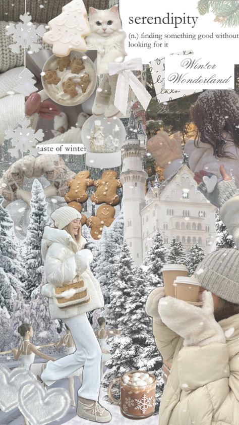 #winter #december #cold #snow #winteraesthetic #christmas #preppy #blue #whiteaesthetic #serendipity #aesthetic #winterstyle #style Serendipity Aesthetic, Aesthetic White Christmas, Christmas Preppy, Christmas Dreaming, Winter Art Projects, Winter December, Xmas Wallpaper, Pink Xmas, Christmas Collage