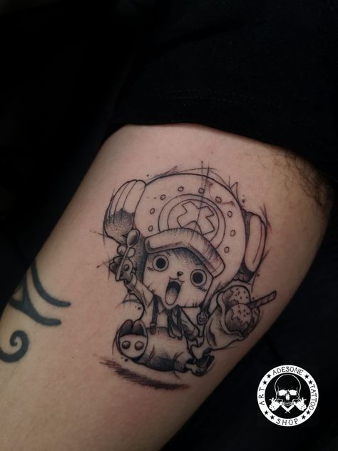 Chopper Tattoo, One Piece Chopper, Armband Tattoos, Armband Tattoo Design, One Piece Tattoos, Cartoon Tattoos, Anime Tattoos, Tattoo Design Drawings, Designs Ideas