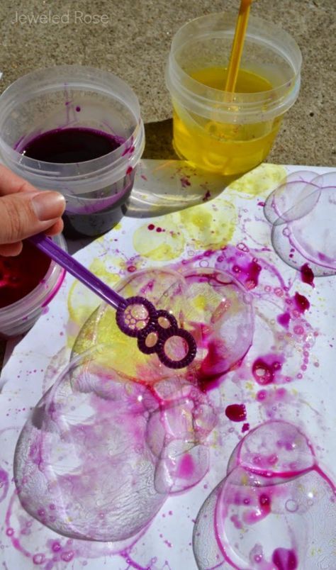 Recipe Painting, Bubble Recipe, Homemade Bubbles, Bubble Painting, Tie Dye Crafts, Diy Tie, How To Tie Dye, Tie Dye Techniques, Tie Dye Diy