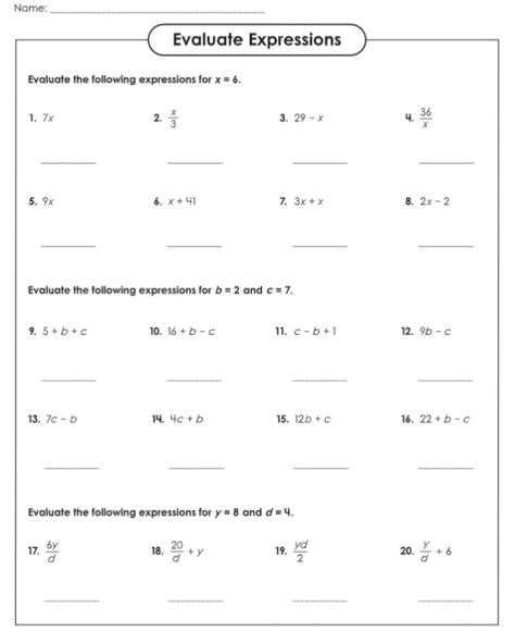 Expressions online worksheet for Grade 4. You can do the exercises online or download the worksheet as pdf. Algebra Worksheets For Grade 6, Numerical Expressions 5th Grade, Algebraic Expressions Notes, Writing Algebraic Expressions Activities, Algebraic Expressions Worksheet, Translating Algebraic Expressions, Equivalent Expressions, Evaluating Algebraic Expressions, Math Expressions